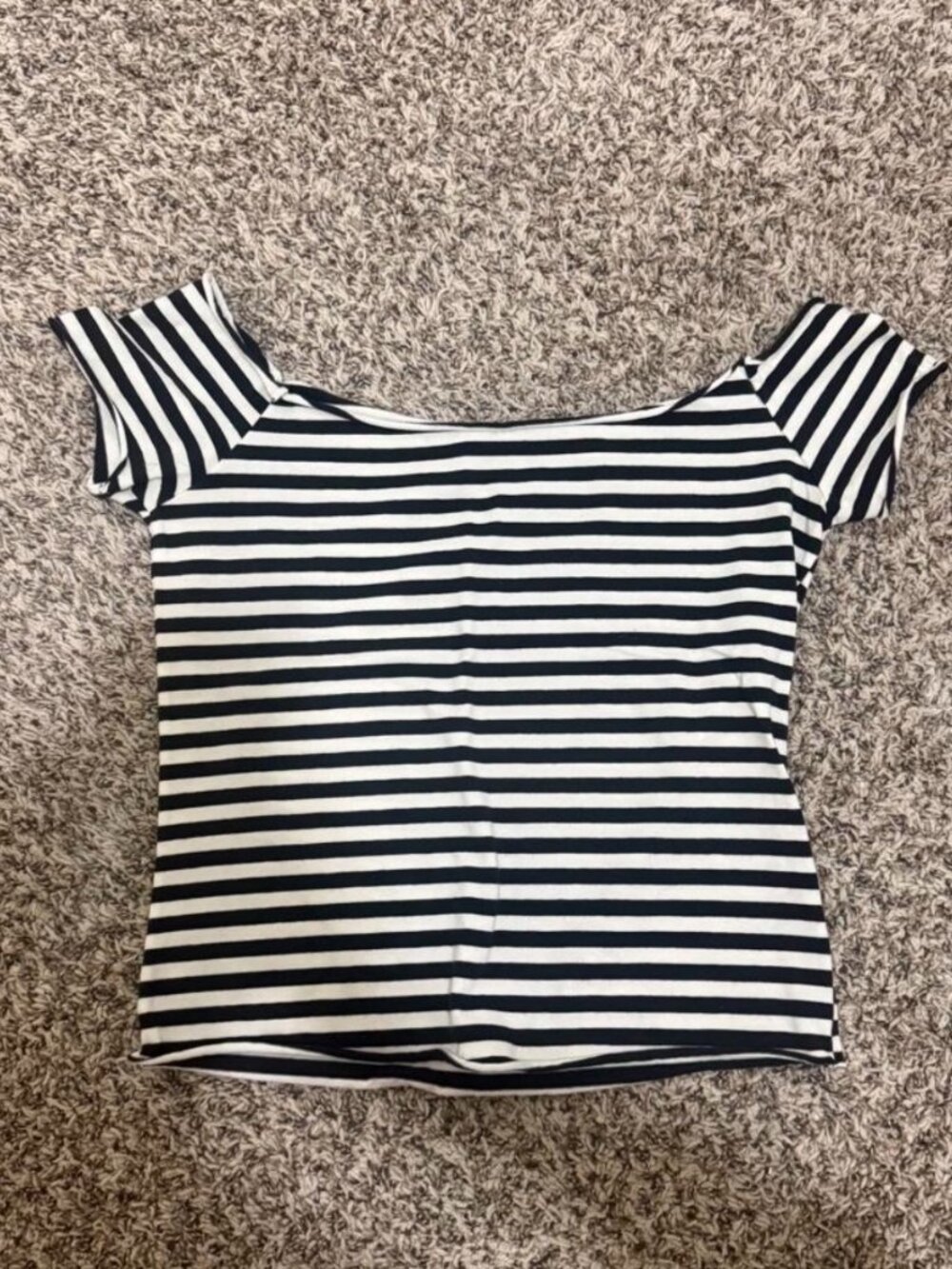 Brandy Melville striped off the shoulder tee